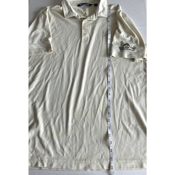 Travis Mathew Pale Yellow Legacy Golf Club Short Sleeve Gold Polo- L - Picture 8 of 9